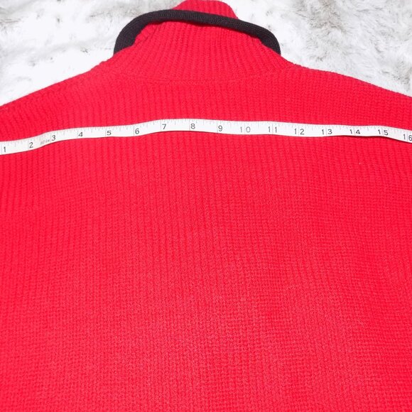 Vintage Pendleton Red and Black Western 100% Virgin Wool Cardigan - Picture 10 of 16